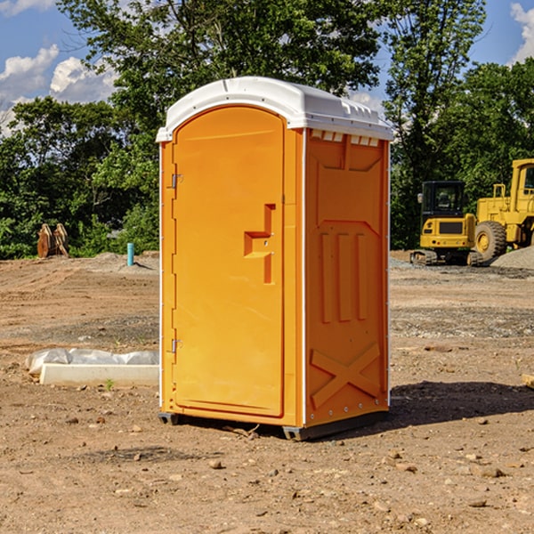 can i customize the exterior of the porta potties with my event logo or branding in Minerva